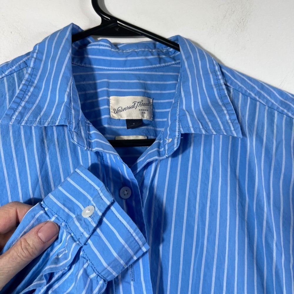 Universal Thread Striped Button Shirt Oversized F… - image 3